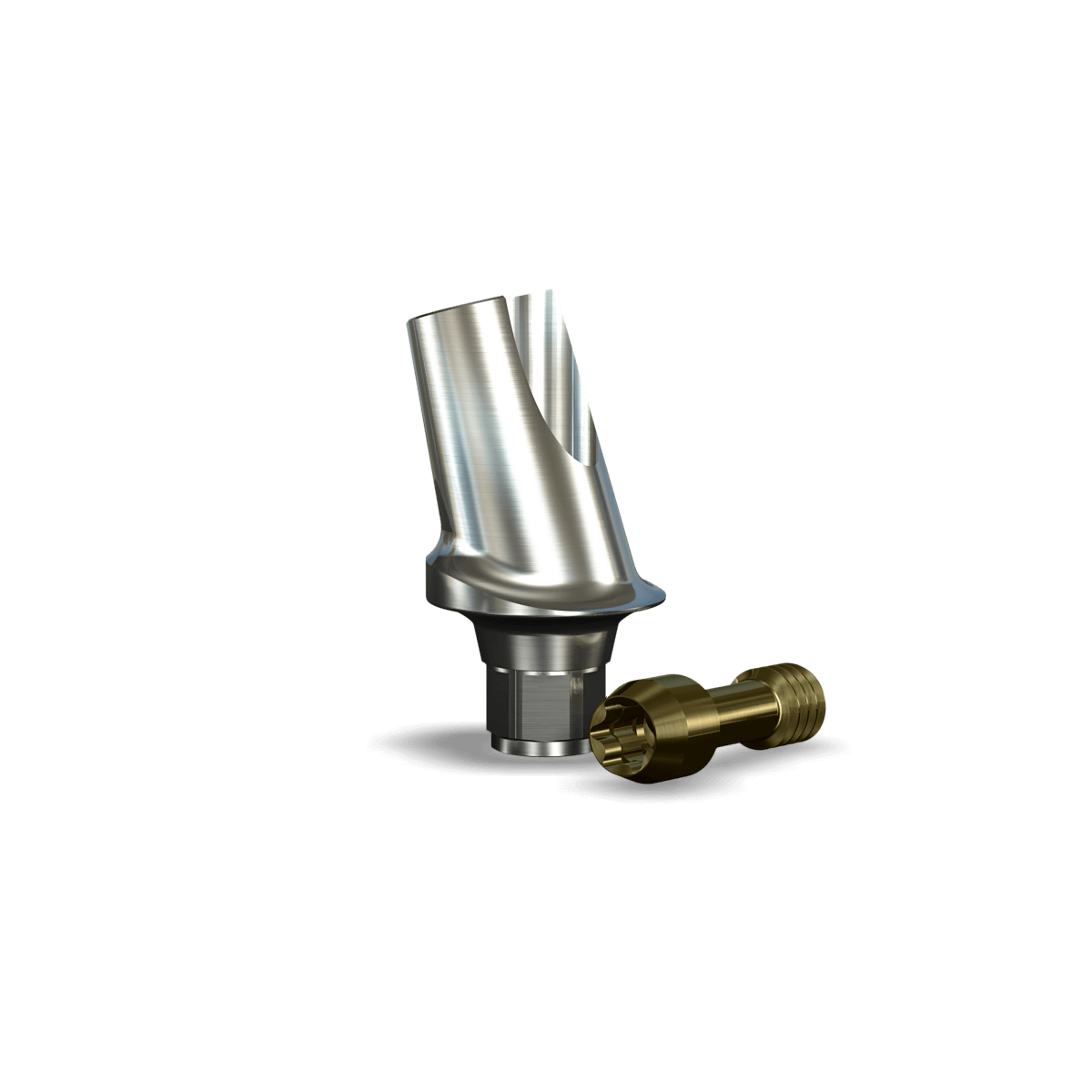 InterActive 15° Angled Contoured Titanium Abutment (5.7mmD Wx3.4mmD Platformx1mmL Collar H)-1/Box